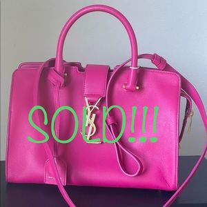 New YSL Saint Laurent Baby Monogramme Cabas Satchel Bubblegum Pink